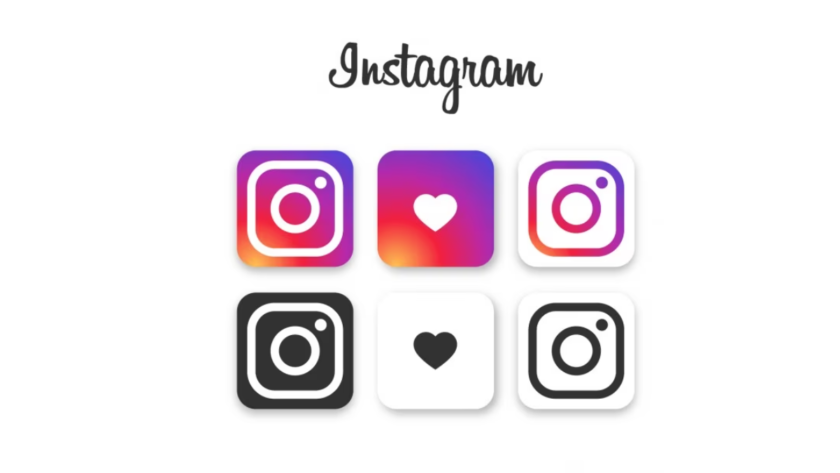 three pictures with camera icons and the word Instagram above